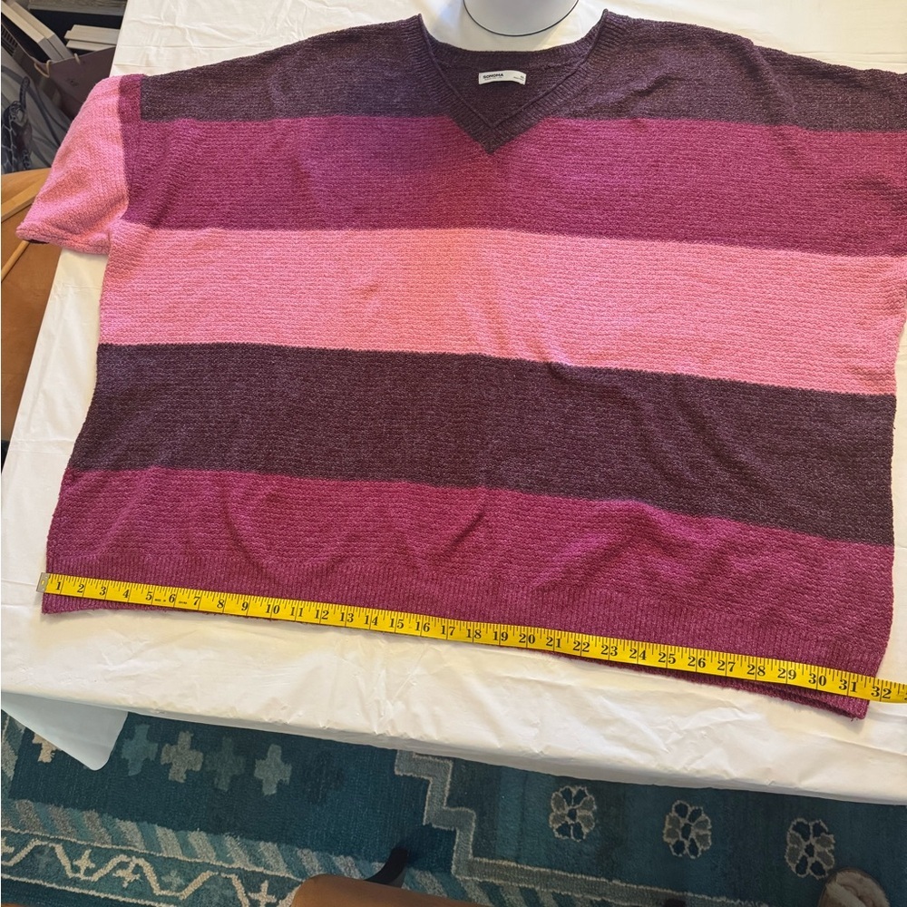 Sonoma Maroon and Magenta Knit Top - Picture 6 of 6